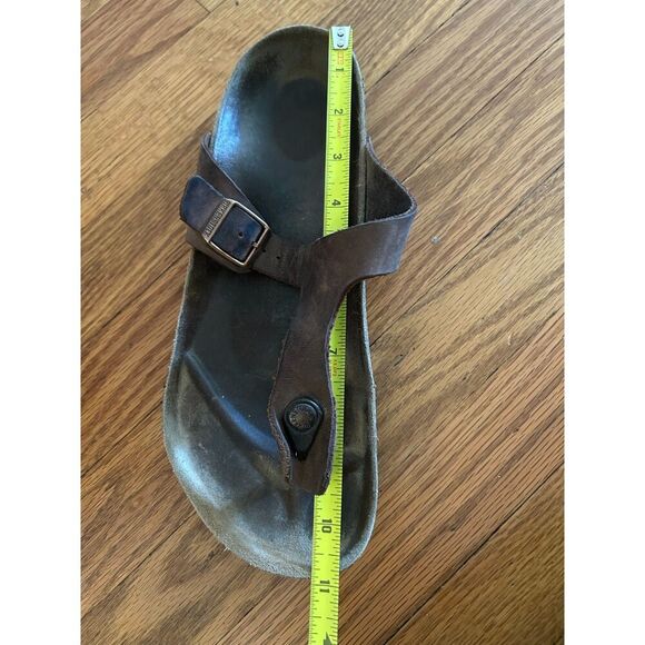 Birkenstock Gizeh Leather Unisex Sandal Brown Men 10/10.5 Women 11 - Picture 9 of 11
